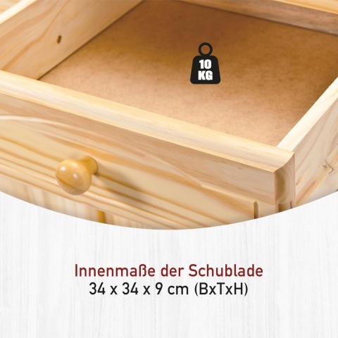 Komoda Inter Link 88 x 43 x 87cm sosna półmatowe