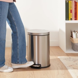 Kosz na śmieci stal nierdzewna Amazon 20l srebrny