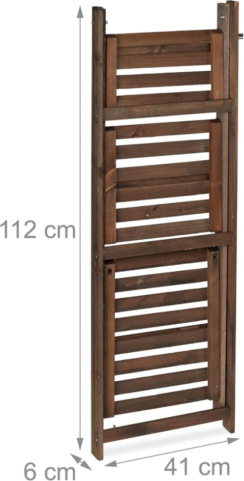 Kwietnik Relaxdays drewniany 108 cm stojak na kwiaty do ogrodu