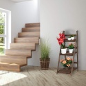 Kwietnik Relaxdays drewniany 108 cm stojak na kwiaty do ogrodu
