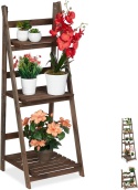 Kwietnik Relaxdays drewniany 108 cm stojak na kwiaty do ogrodu