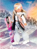 Lalka z akcesoriami Famosa Nancy Snow Fashion ze snowboardem 43 cm
