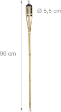 Pochodnia bambusowa Relaxdays 90 cm 10 sztuk