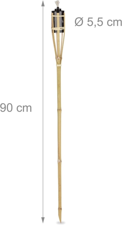 Pochodnia bambusowa Relaxdays 90 cm 10 sztuk