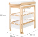 ROBA 1253 Wanienka + przewijak DREWNO 83x56x100 cm z matą