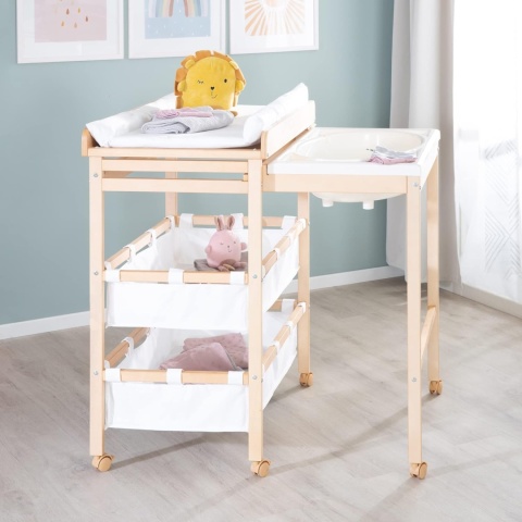 ROBA 1253 Wanienka + przewijak DREWNO 83x56x100 cm z matą