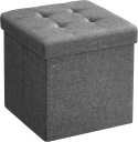 SONGMICS PUF ZE SCHOWKIEM MAŁA SKŁADANA ŁAWKA PODNÓŻEK 30 X 30 X 30 CM