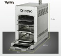 Tepro Toronto 3184 Grill do Steków do 800 °C, Srebrny, 56 x 23 x 40.5 cm