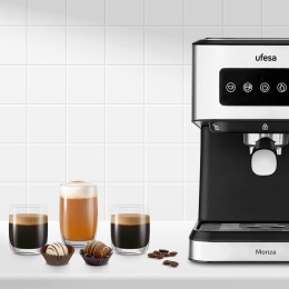 Ufesa Monza Ekspres do espresso, sitko, 20 barów, ekspres ciśnieniowy