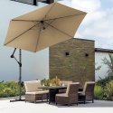 VOUNOT parasol ogrodowy 300 cm z podstawą, z korbą