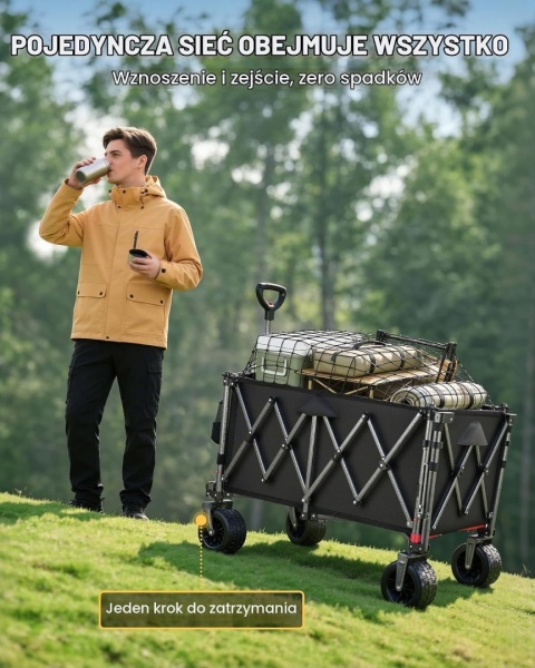 YEAUPE PRO Składany wózek z tylną otwieraną klapą 300 L 250 KG