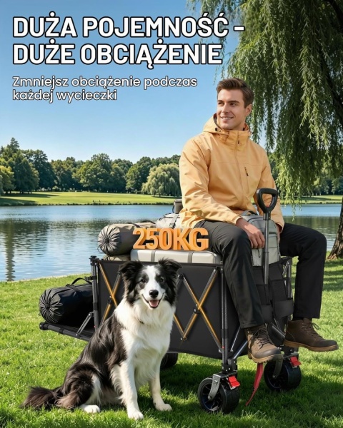 YEAUPE PRO Składany wózek z tylną otwieraną klapą 300 L 250 KG