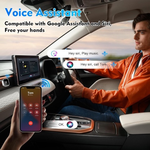 ADAPTER CARPLAY ANDROID AUTO 2w1 BEZPRZEWODOWY CAR PLAY BLUETOOTH WIFI! + ADAPTER USBC GRATIS