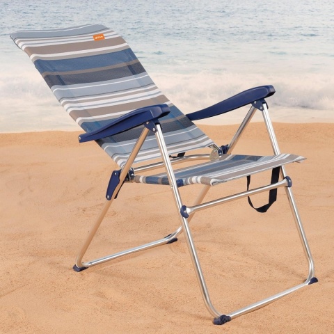 AKTIVE 62259 zestaw 2 krzesełek składanych 47 x 66 x 108 cm, 5 pozycji,