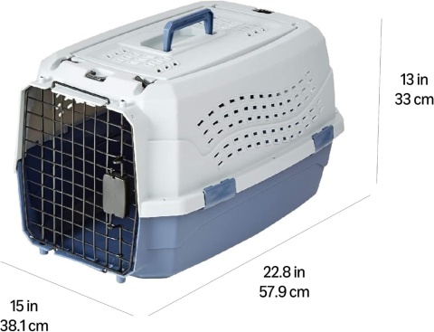 AMAZONBASICS Transporter dla Psa Kota Królika do 10kg 58x38x33 cm