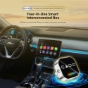 Adapter Bezprzewodowy CarPlay 4w1 - AirPlay Android Auto Mirror Link z LED