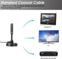 Antena Pokojowa TV August DTA240W DVB-T2 DAB Magnetyczna 2m Biała