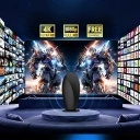 Antena TV Wewnętrzna 4K UHD Full HD Wzmacniacz Magnetytczna baza