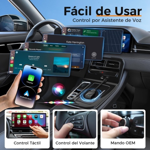 Bezprzewodowy adapter 2 w 1 do Carplay i Android Auto, Plug & Play