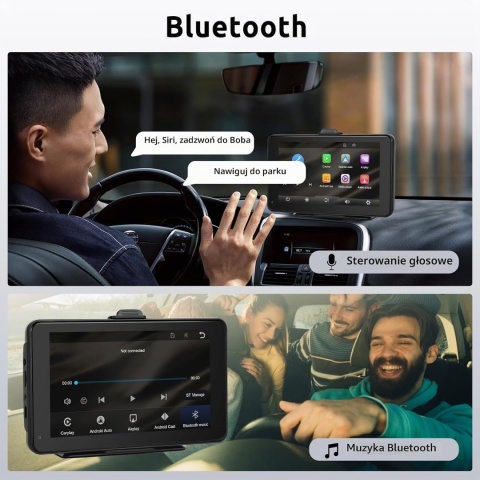 Bezprzewodowy ekran samochodowy z systemem Android 9 cali z kamera i uchwytami