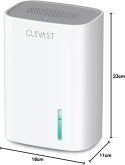 CLEVAST Elektryczny Osuszacz Powietrza Wewnętrzny Biały 850 ml