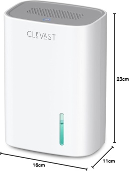 CLEVAST Elektryczny Osuszacz Powietrza Wewnętrzny Biały 850 ml