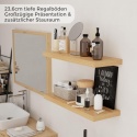 Feihorrm Regał ścienny, półka ścienna, zestaw 2 sztuk, 60 cm, regał wiszący dąb
