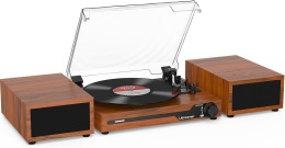 Gramofon Udreamer UD012 Vintage z Głośnikami - Bluetooth 5.3 - Stereo - USB