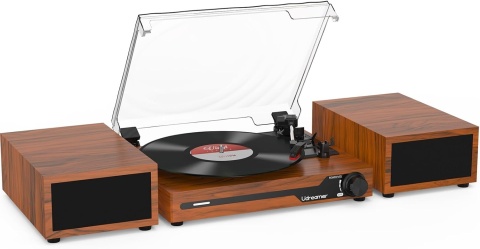 Gramofon Udreamer UD012 Vintage z Głośnikami - Bluetooth 5.3 - Stereo - USB