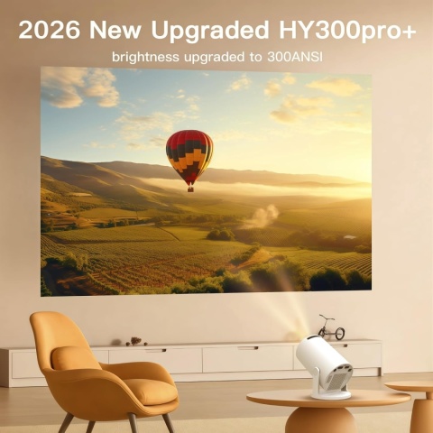 Inteligentny projektor HY300 Pro z Wi-Fi 6 i Bluetooth 5.4, 1080P