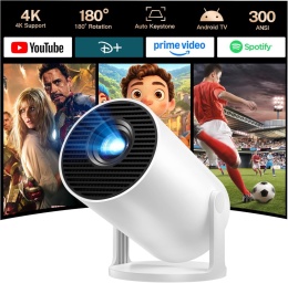 Inteligentny projektor HY300 Pro z Wi-Fi 6 i Bluetooth 5.4, 1080P