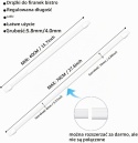 Karnisz rozporowy 40-70 cm biały bez wiercenia Aiitomg regulowany 2 szt