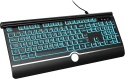 Klawiatura przewodowa USB-A z podświetleniem i dużymi znakami QWERTY 7 kolorów- 3 poziomy jasności,