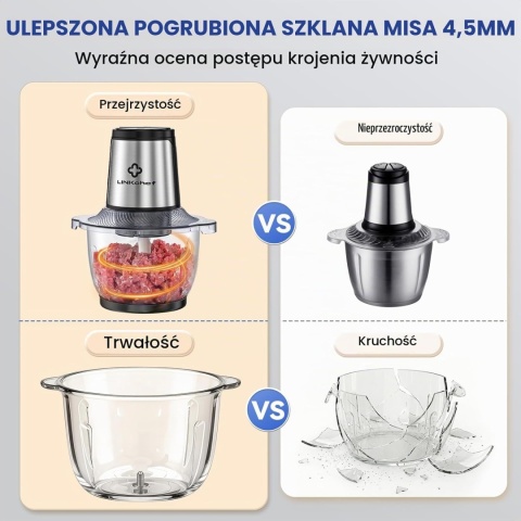 LINKChef Rozdrabniacz elektryczny, 1.5 L, pojemnik ze stali
