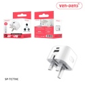 Ładowarka USB-C 20W Typu Angielskiego – Ładowanie iPhone, Kolor Biały