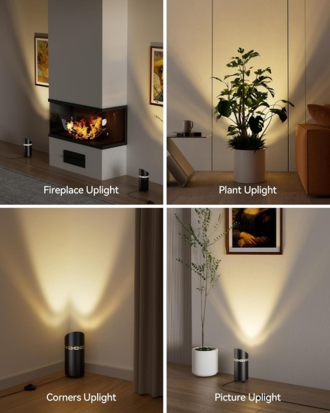 Lampa Podłogowa szafkowa biurkowa LED GU10 6W–Regulacja Barwy Światła 2 szt