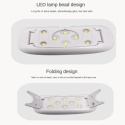 Lampa UV do żywicy, 12 W, przenośna, do szybkiego utwardzania, podwójna długość fali (365 i 395 nm), z funkcją timera