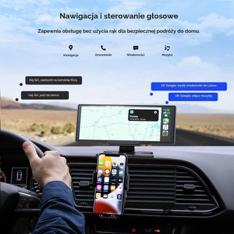 MONITOR AVYLET RC06 9.26" CARPLAY ANDROID AUTO BLUETOOTH WIFI FM + kamera