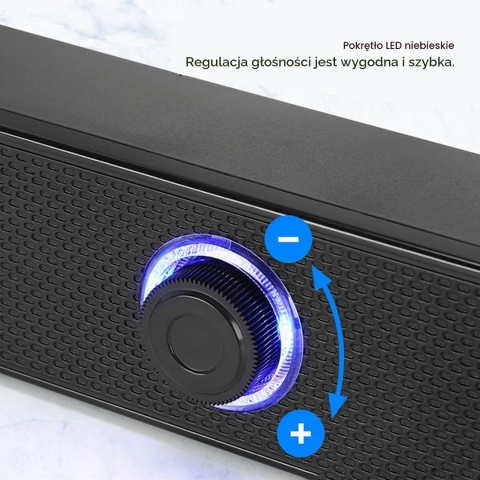 Mini Soundbar Głośniki Komputerowe USB JACK 3,5mm do Laptopa Komputera PC1