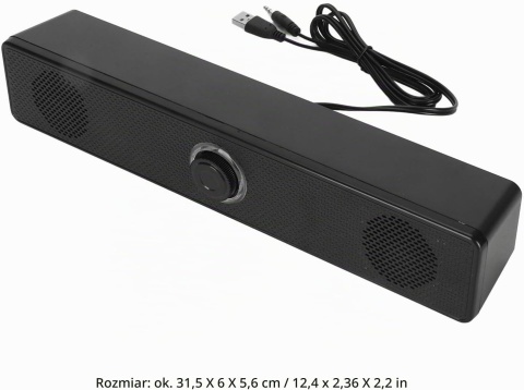 Mini Soundbar Głośniki Komputerowe USB JACK 3,5mm do Laptopa Komputera PC1
