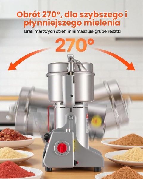 Młynek do zbóż i przypraw 2400 W 800 g VELPAX HC-800Y