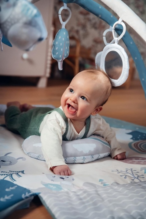 MoMi PASTEL mata edukacyjna dla niemowląt 2w1 basen zabawki sensoryka