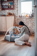 MoMi PASTEL mata edukacyjna dla niemowląt 2w1 basen zabawki sensoryka