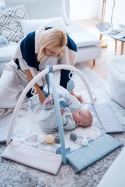 MoMi PASTEL mata edukacyjna dla niemowląt 2w1 basen zabawki sensoryka