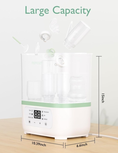 Momcozy Sterylizator do butelek 8w1 parowy – elektryczny sterylizator i suszarka MOMCOZY BS002
