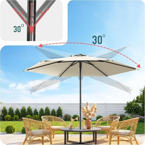 Parasol Vounot beżowy 270 x 240 cm