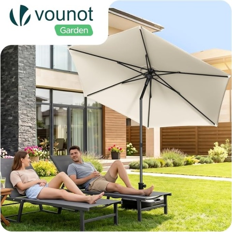 Parasol Vounot beżowy 270 x 240 cm