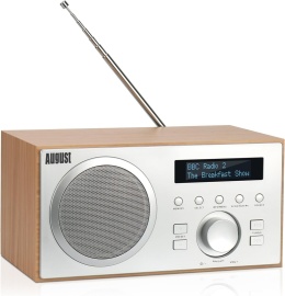 Radio sieciowe August MB420 DAB+/FM radio z Bluetooth, drewniana obudowa
