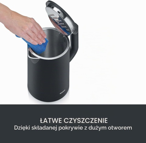 SEVERIN Czajnik elektryczny z regulacją temperatury, uchwyt z kolorowym wskaźnikiem ogrzewania, 2200 W,