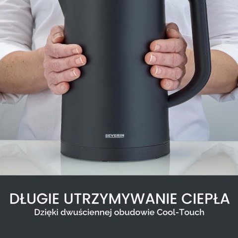 SEVERIN Czajnik elektryczny z regulacją temperatury, uchwyt z kolorowym wskaźnikiem ogrzewania, 2200 W,